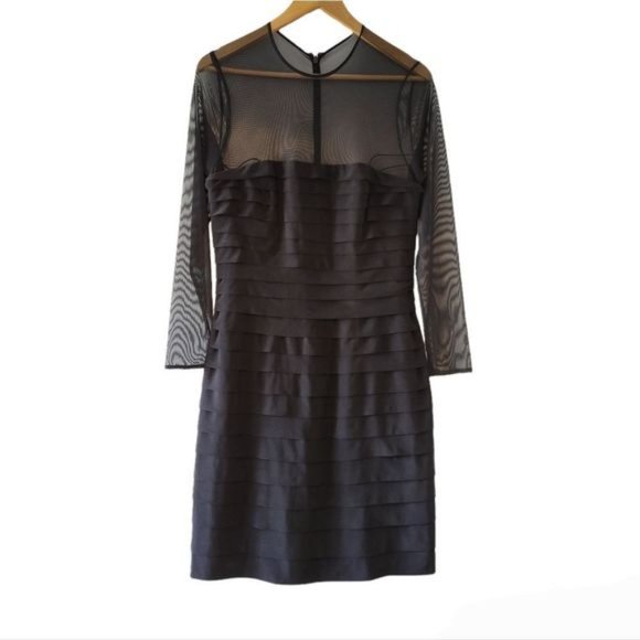 Ralph Lauren Mesh Mini Black Dress Size 10. - Picture 4 of 15